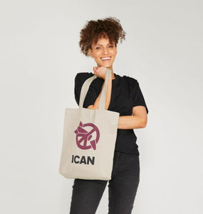 ICAN logo tote