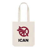 Load image into Gallery viewer, Natural ICAN logo tote
