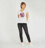 Load image into Gallery viewer, ICAN white women's scoop neck tee