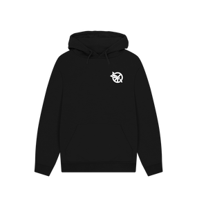 Black Printed Hoody Front