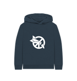 Load image into Gallery viewer, Navy Blue Printed Kids Hoodie Front
