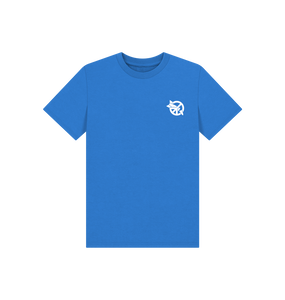 Bright Blue Printed Kids T-Shirt Front