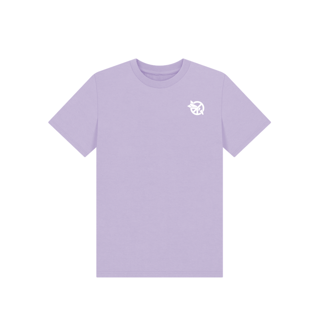 Soft Lilac Printed Kids T-Shirt Front