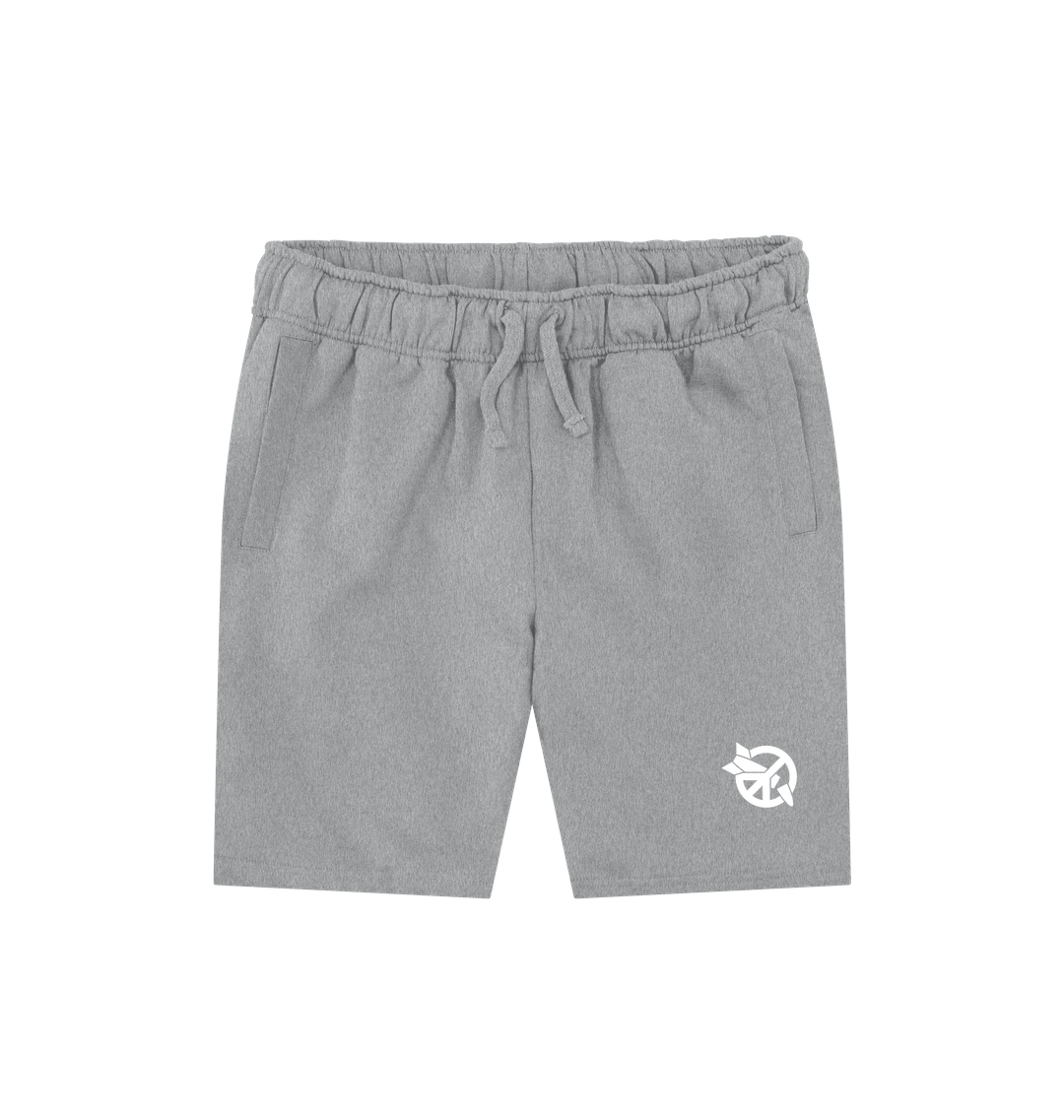 Athletic Grey Printed Mens Shorts Front