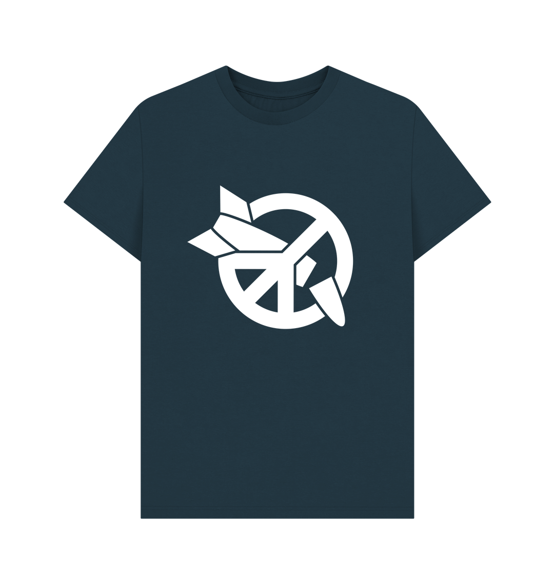 Denim Blue Printed T-shirt Front
