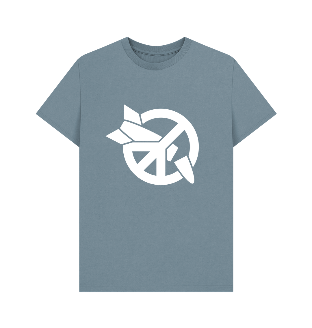 Stone Blue Printed T-shirt Front