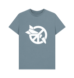 Load image into Gallery viewer, Stone Blue Printed T-shirt Front
