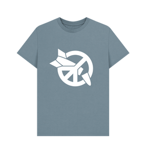 Stone Blue Printed T-shirt Front