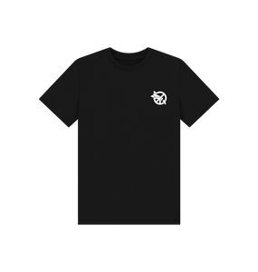 Black Printed Kids T-Shirt Front