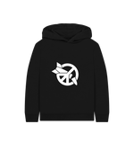 Load image into Gallery viewer, Black Printed Kids Hoodie Front
