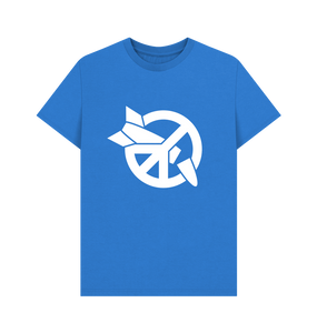 Bright Blue Printed T-shirt Front