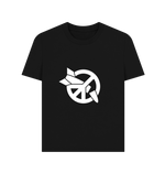 Load image into Gallery viewer, Black Printed T-shirt Front
