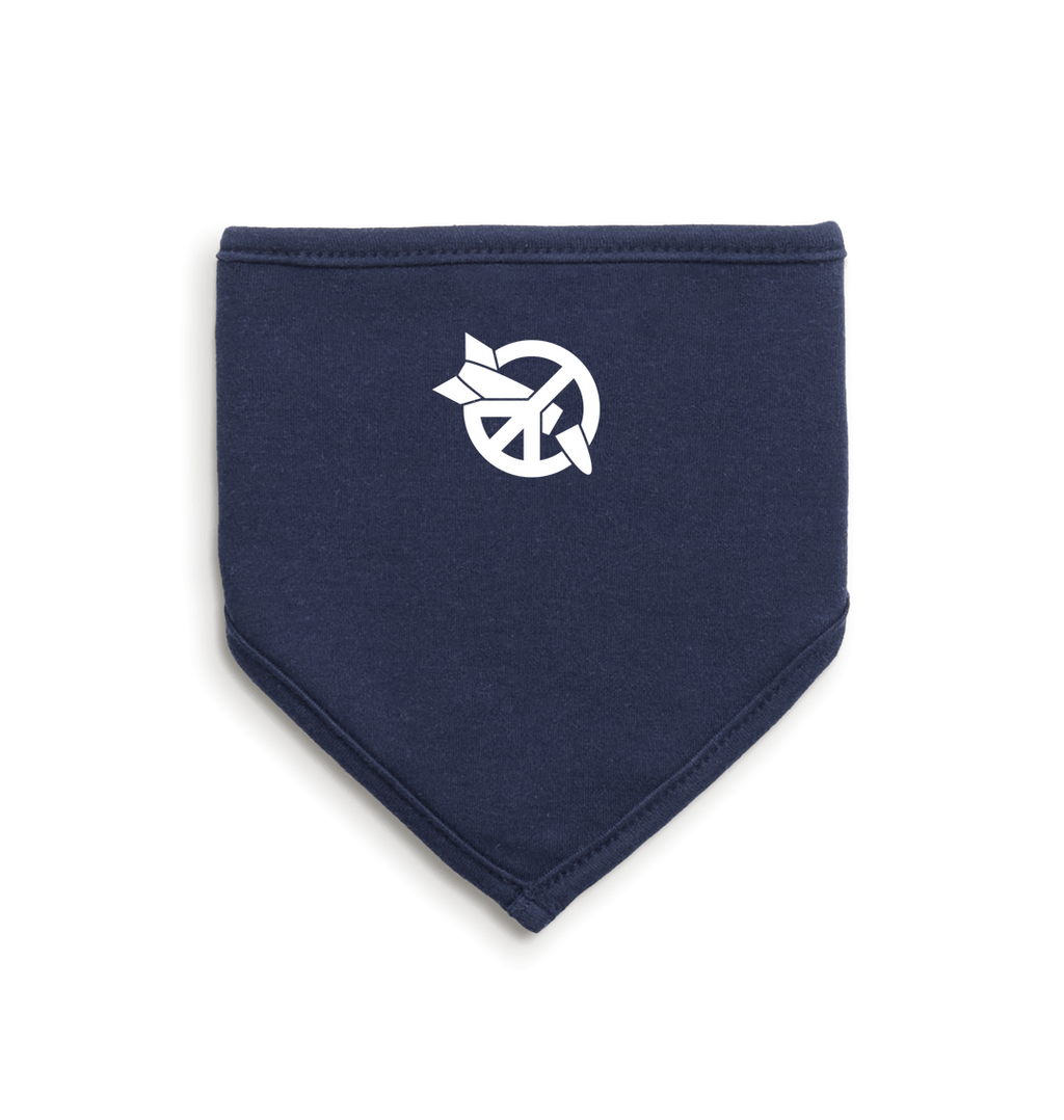 White/Nautical Navy Bib Front