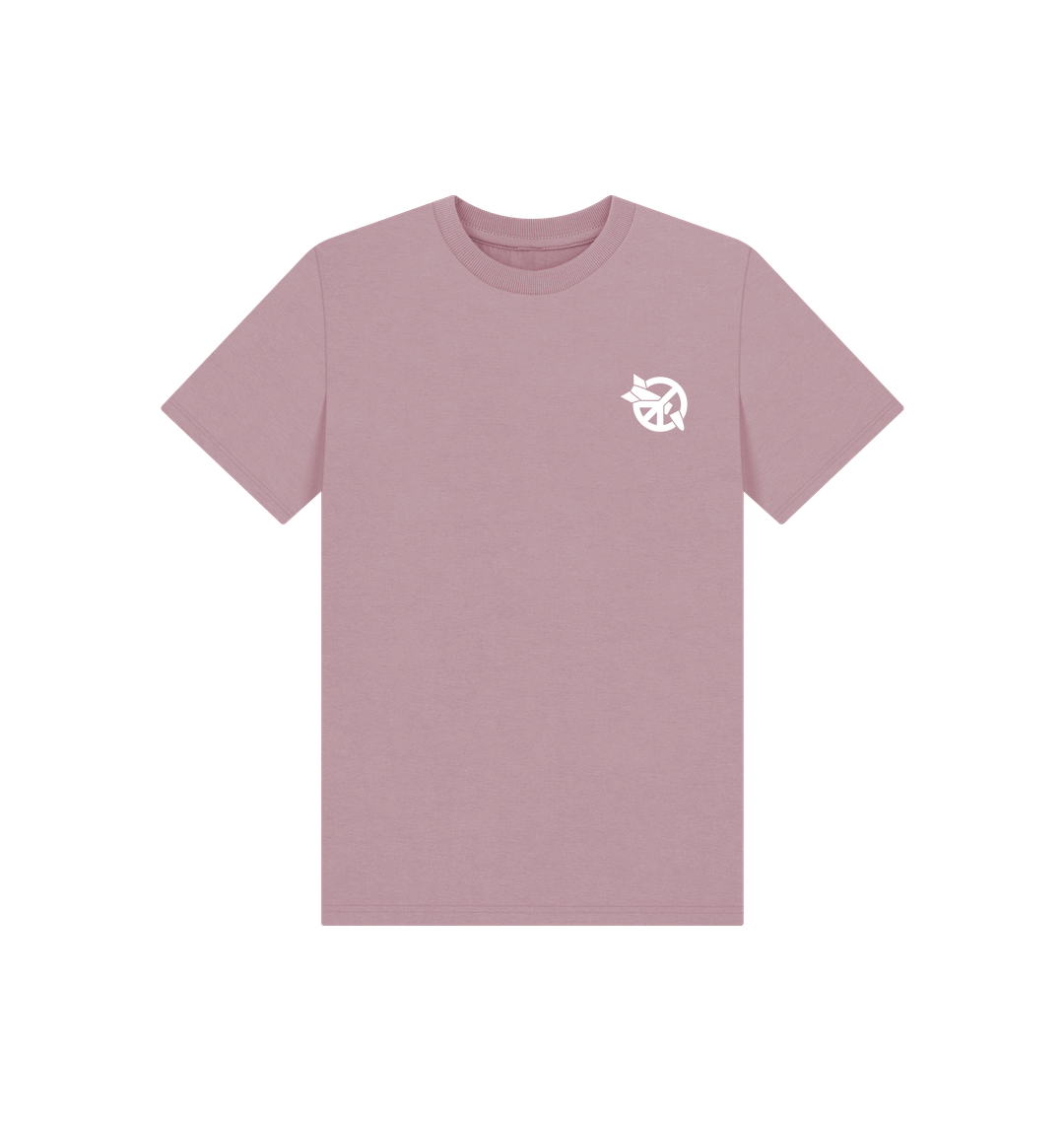 Mauve Printed Kids T-Shirt Front