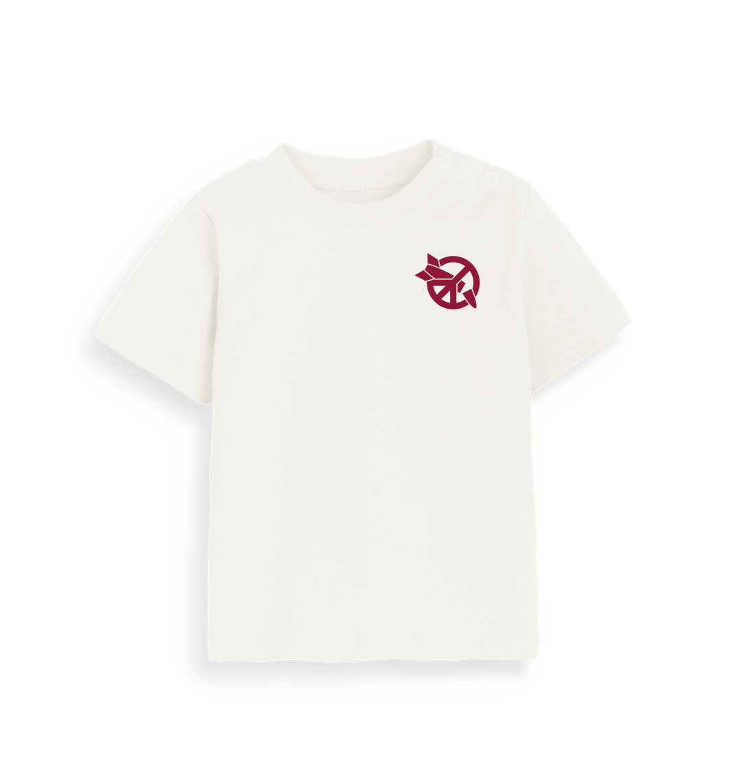 Organic Natural Printed Kids T-Shirt Front