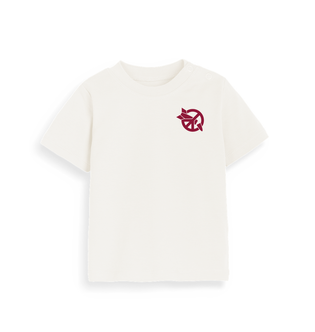 Organic Natural Printed Kids T-Shirt Front