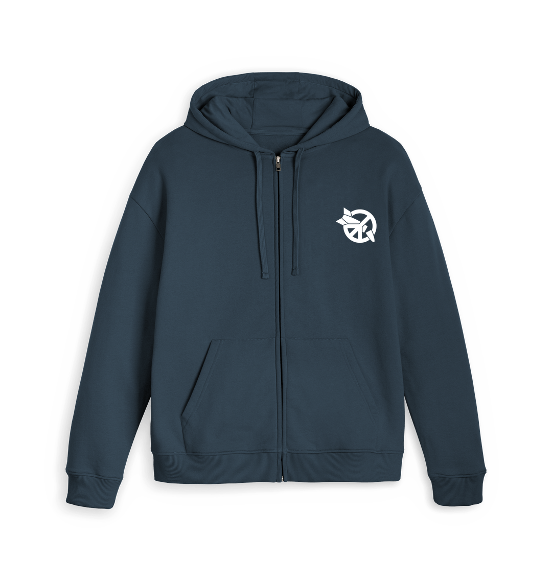 Navy Zip hoody Front
