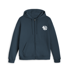 Navy Zip hoody Front