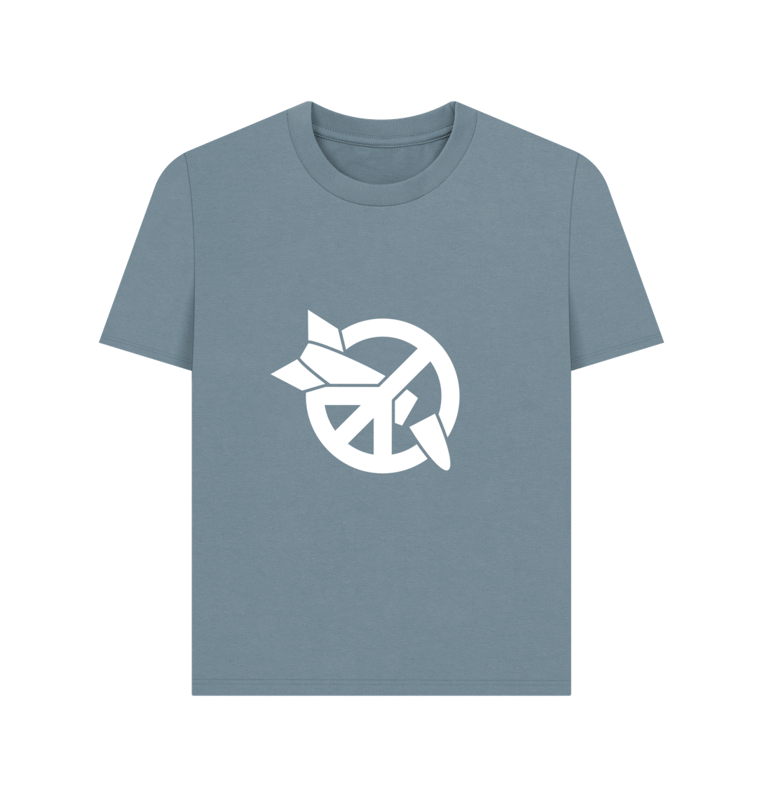 Stone Blue Printed T-shirt Front