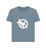 Load image into Gallery viewer, Stone Blue Printed T-shirt Front
