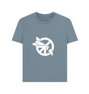 Stone Blue Printed T-shirt Front