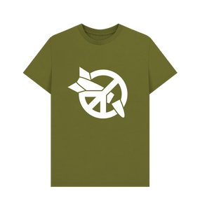 Moss Green Printed T-shirt Front