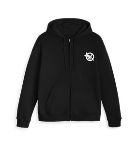 Black Zip hoody Front